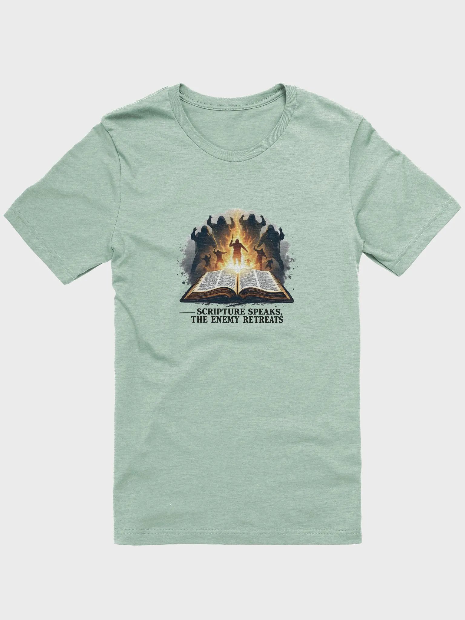 Scripture Speaks, the Enemy Retreats -Bible T-Shirt T-Shirt product image (1)