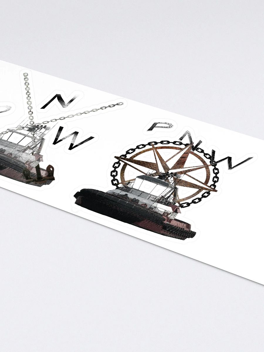 Mixed design Crowley Tug sticker sheet (sheet size 15" x 3.75") Cut Stickers product image (4)
