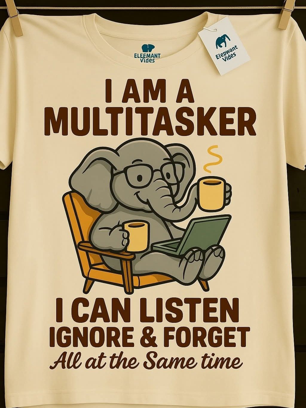 Multitasking Elephant Graphic Tee product image (1)