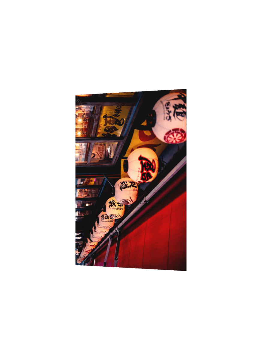 Row of Lanterns - Japan - Fine Art Print Poster product image (5)