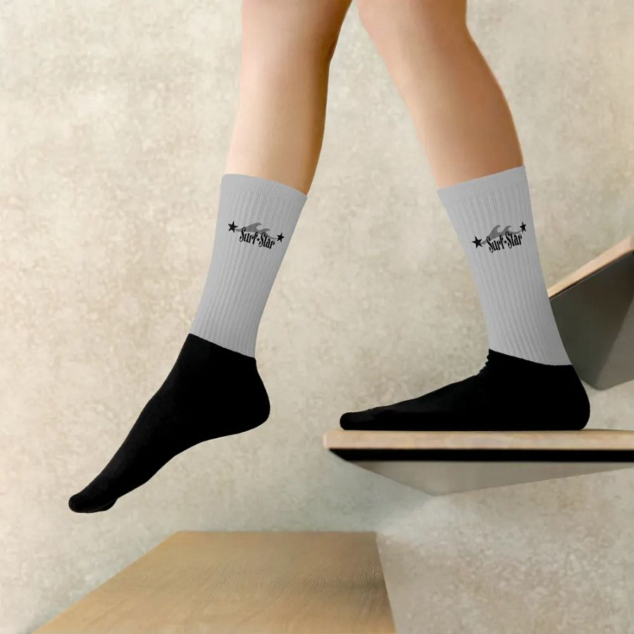 Surf star logo, gray socks product image (10)