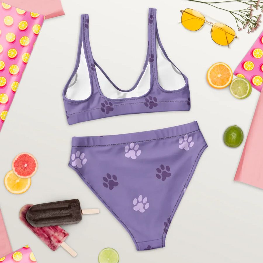 Paw Print High-Waisted Bikini product image (5)