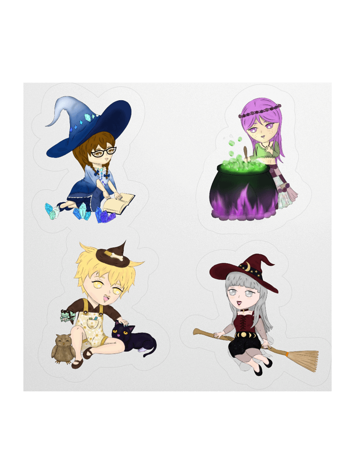 Witch Sticker Set | Yuuki, Riku, Puddin, Kagami product image (2)