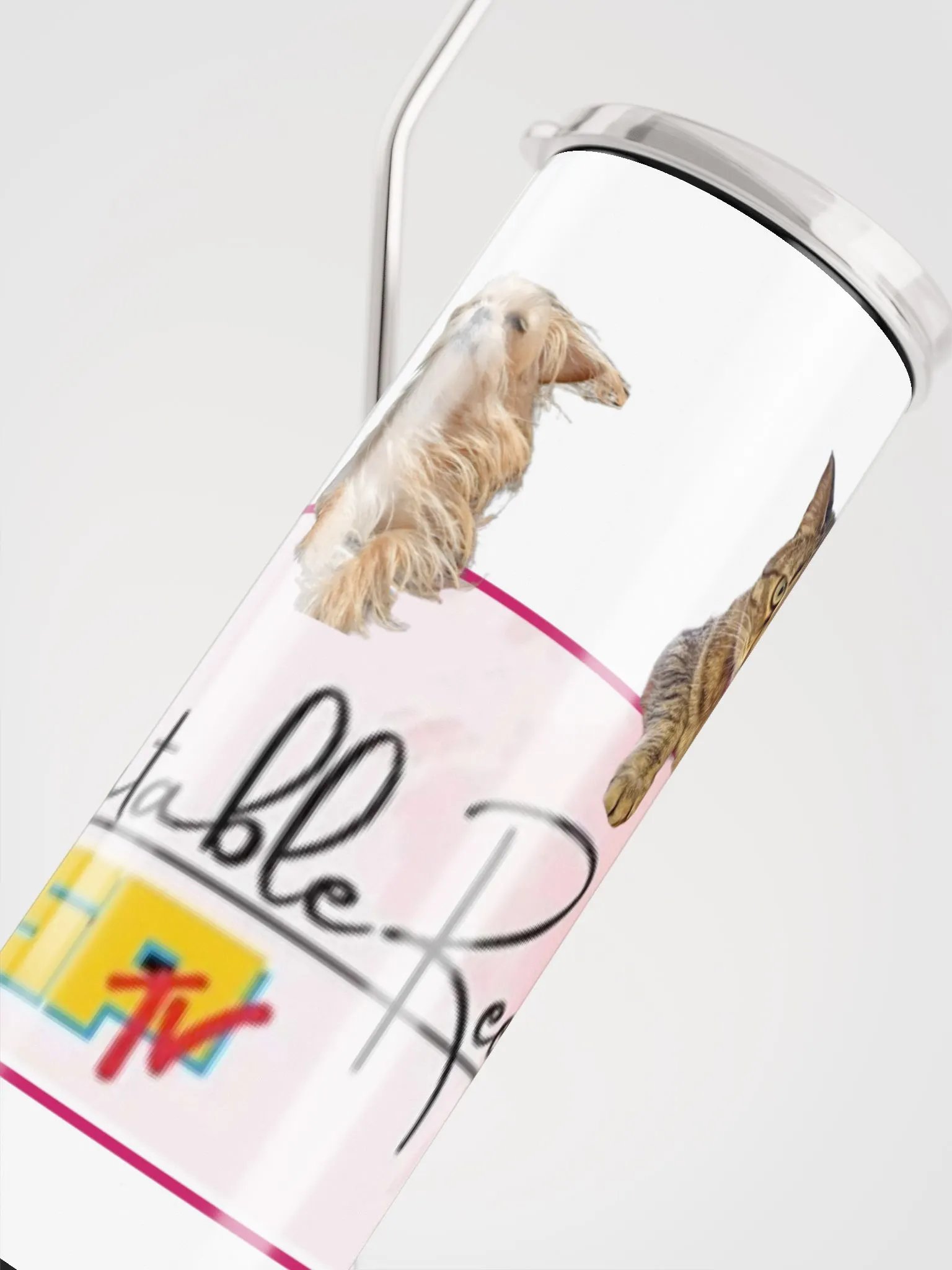 Furry Co-Hosts Logo Stainless Steel Tumbler with Straw product image (10)
