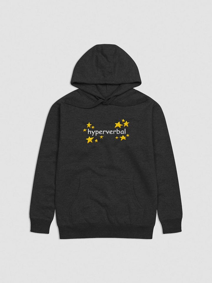 hyperverbal (comic sans and stars) embroidered heavyweight hoodie product image (1)