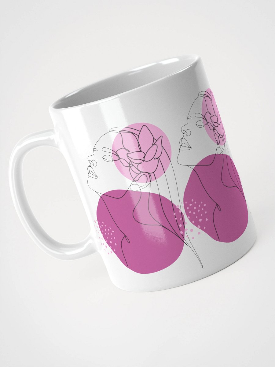Mug Blanc Equilibre Femme - Fuchsia - Souffle Optimiste - Idée Cadeau Raffiné product image (3)