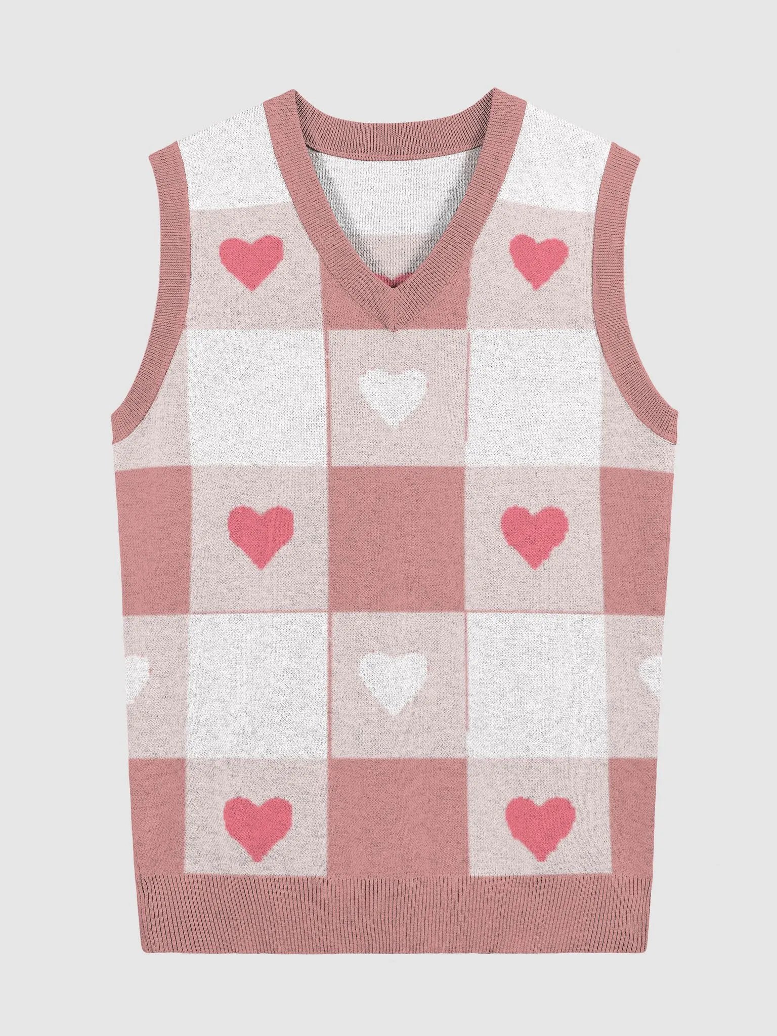 TeddyChan Plaid Vest - Pink product image (5)