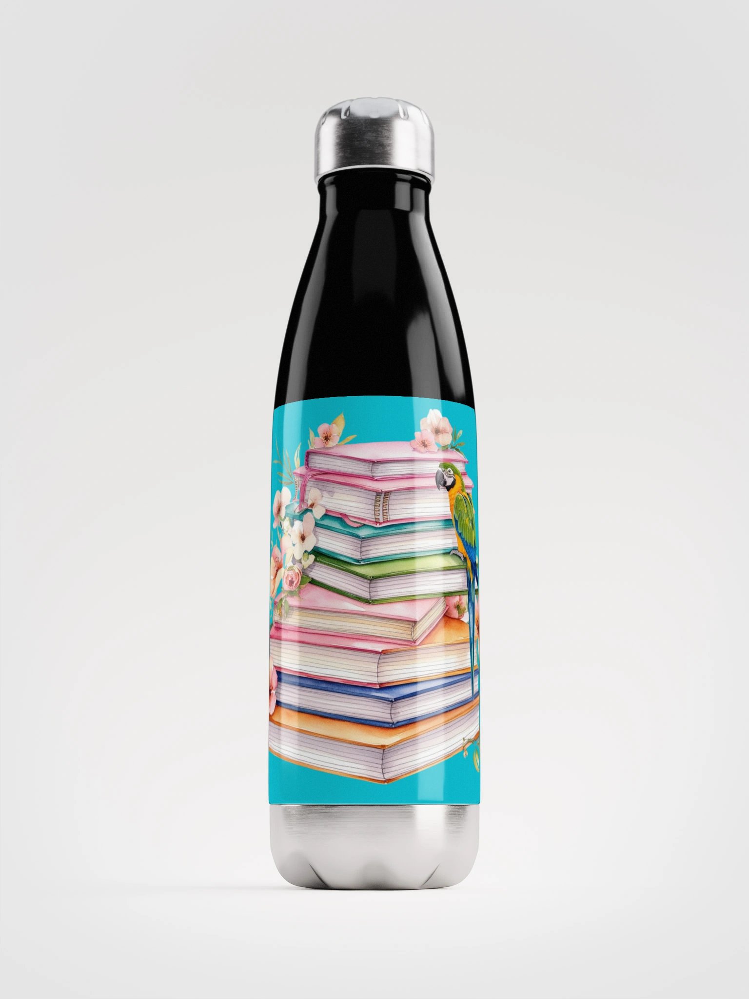 piled books steel water bottle product image (6)