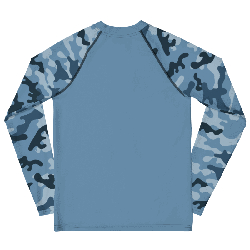 Wild Blue Camouflage Youth Rash Guard product image (2)