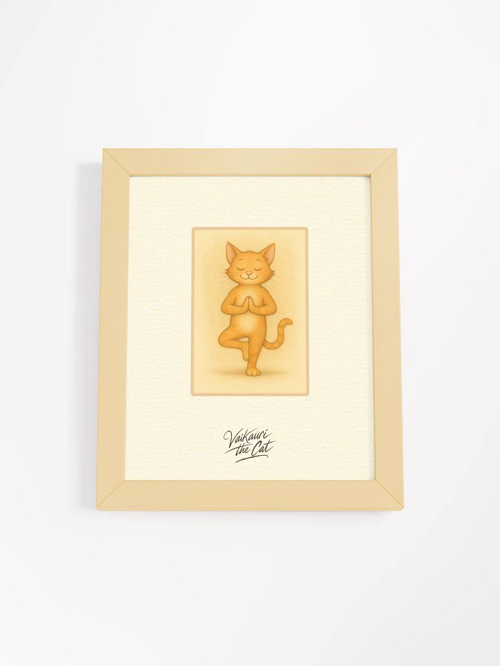 Vaikauri Cat Yoga Framed Artprint product image (1)