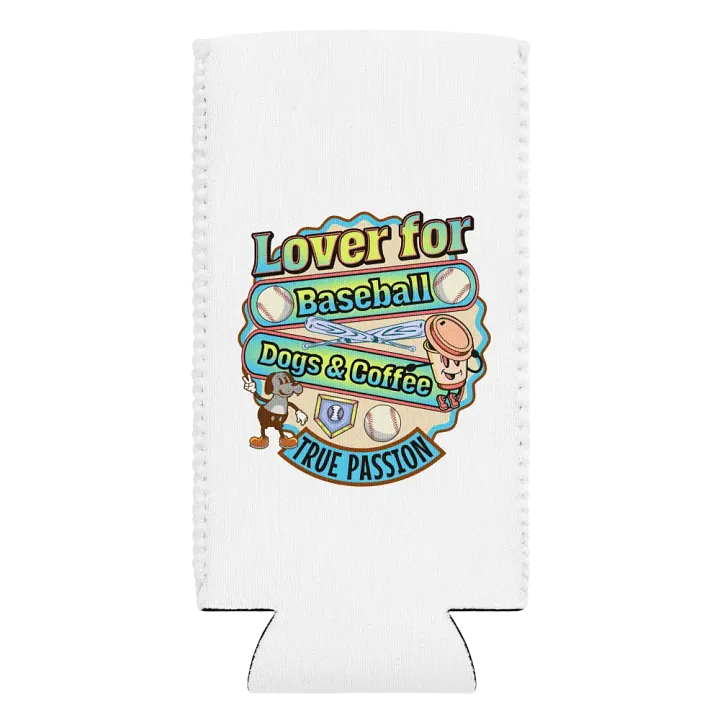 Lover For Baseball Dogs And Coffee Can Cooler product image (2)