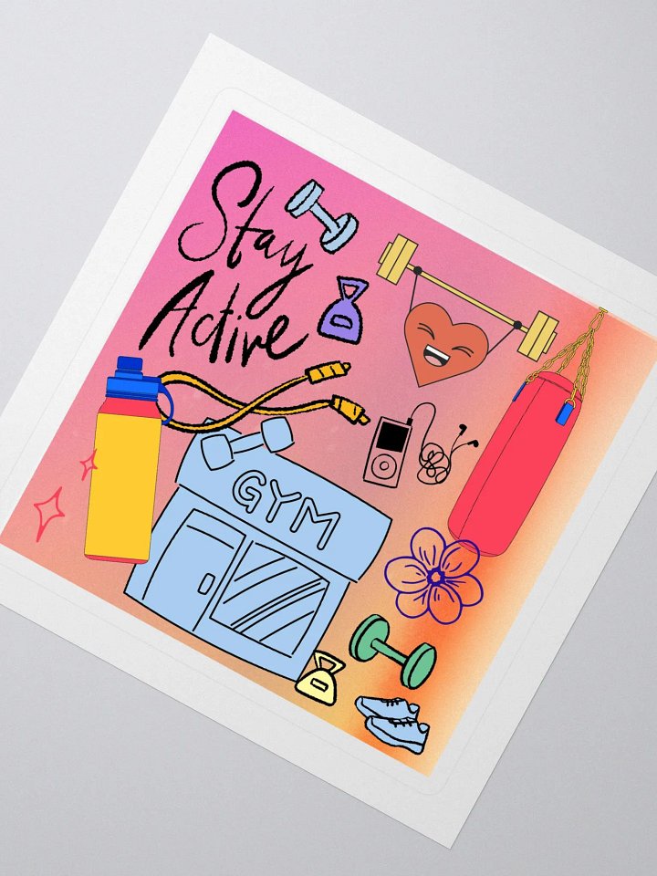 Stay Active Gym Sticker Set product image (2)