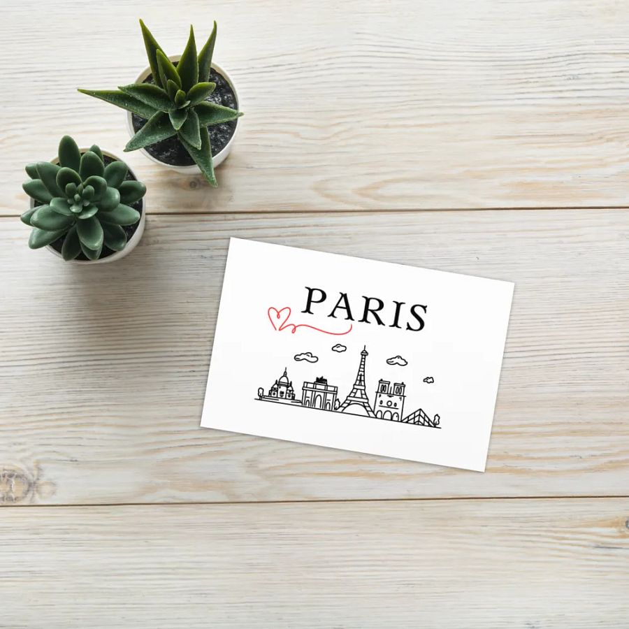 Love Paris with Monuments Greeting Card | Thank-You Note product image (5)