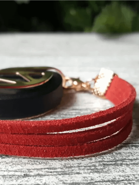 Scarlet Faux Suede Bracelet | Handmade Accessory for Bellabeat Leaf Urban & Ivy product image (1)