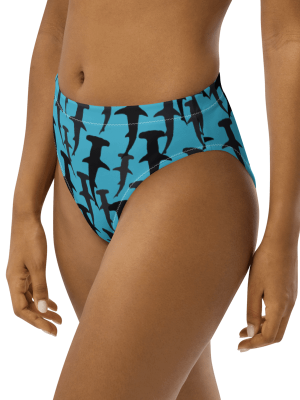Hammerhead Sharks - Clear Ocean - Recycled Polyester - High Waisted Bikini Bottom product image (5)