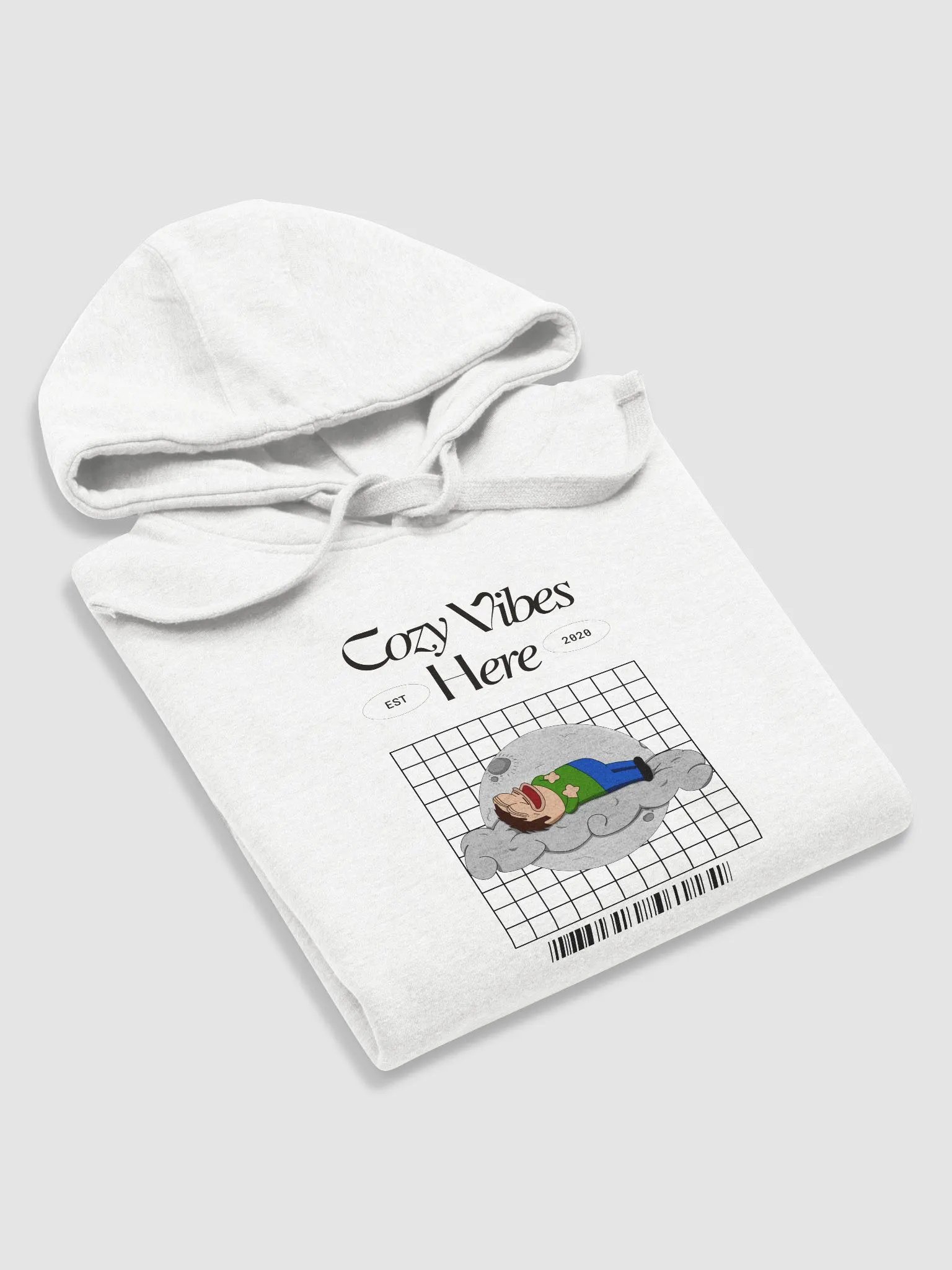 Cozy Vibes Here Hoodie (White Edition) product image (5)