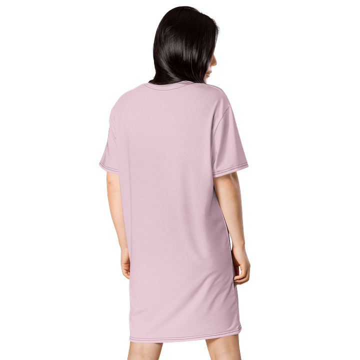 Oversized T-Shirt Dress - Elegant Pink Lace, Sizes 2XS-6XL product image (2)