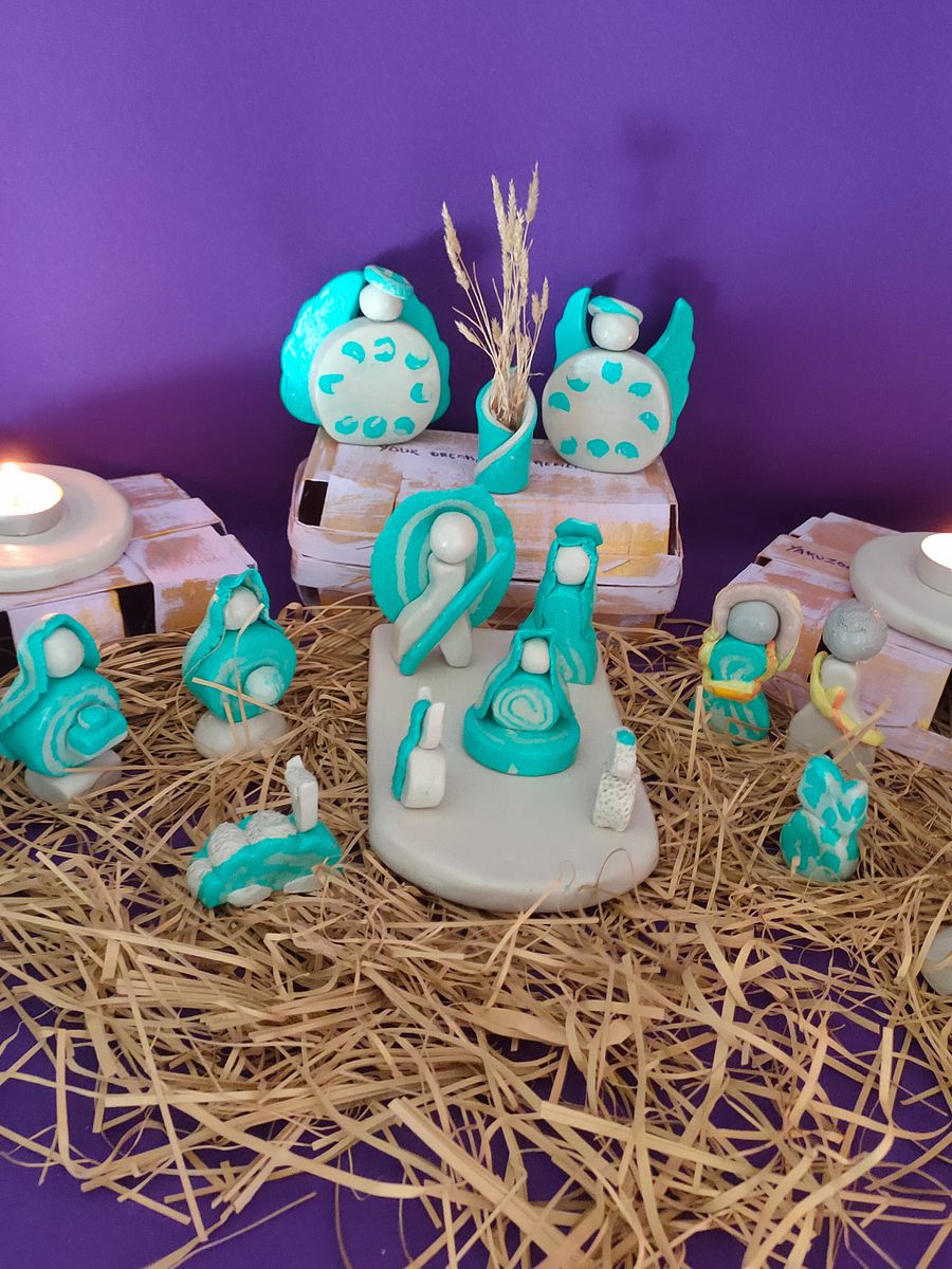Presépio Voz Divina, decoração natalícia, peça religiosa, gratidão, Sagrada Família product image (11)