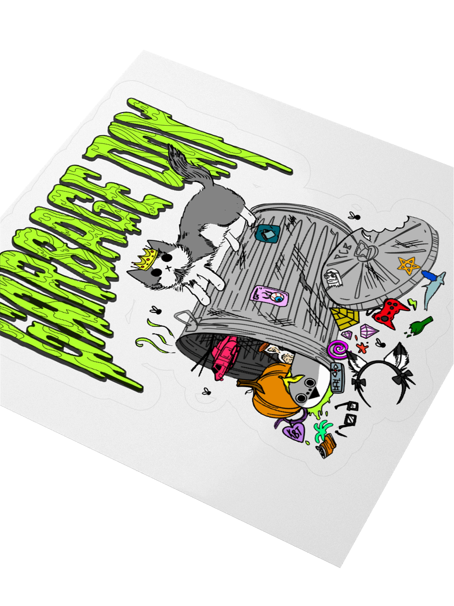 garbage day kisscut sticker product image (9)