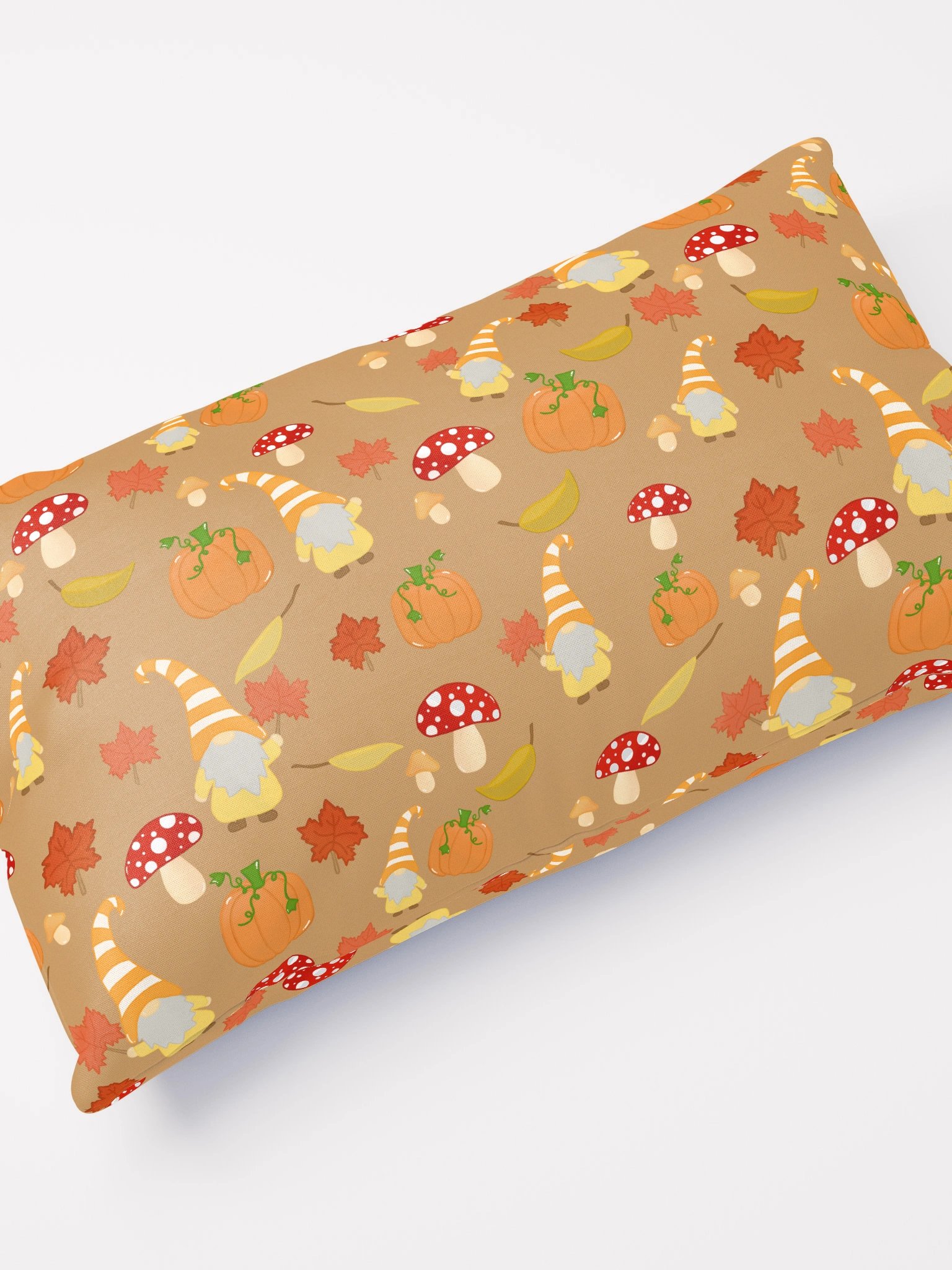 Fall with my Gnomies in Brown Pattern Pillow product image (5)