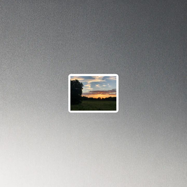 Nature Sunset in the Field Die-Cut Magnet product image (2)