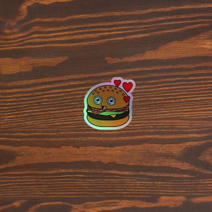 Lovestruck Burger Holographic Sticker Sheet product image (5)