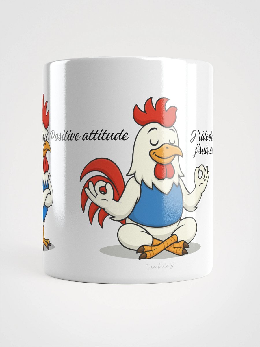 Mug Blanc, Coq Zen - Positive attitude et J'râle plus, j'suis zen - Cadeau Humour Français Zen product image (3)