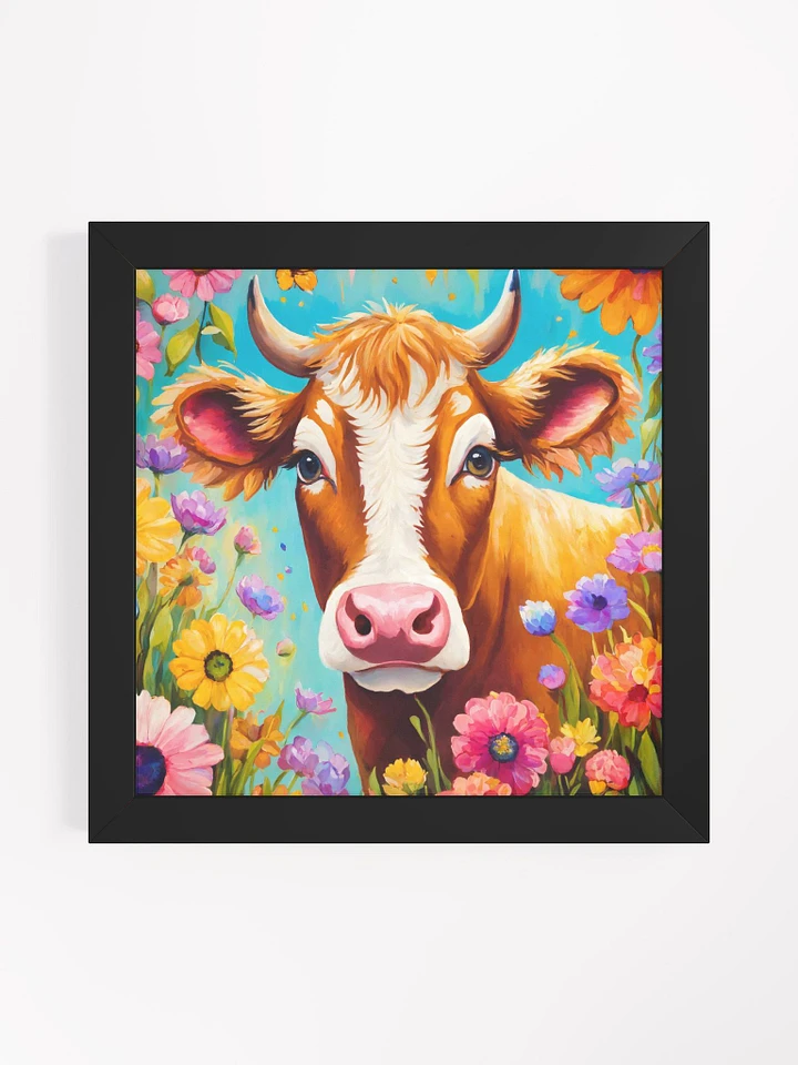 Spring Cow Painting Framed Art Print product image (2)