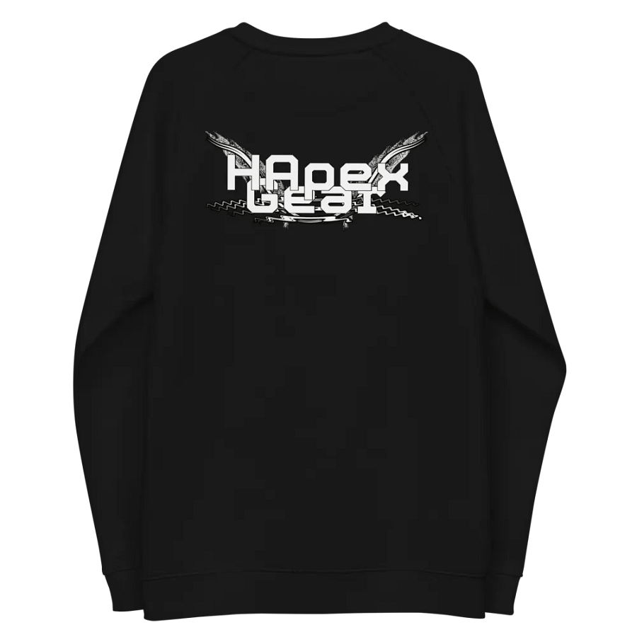 Unisex Organic Raglan Sweatshirt - White HApex Gear White Logo product image (6)
