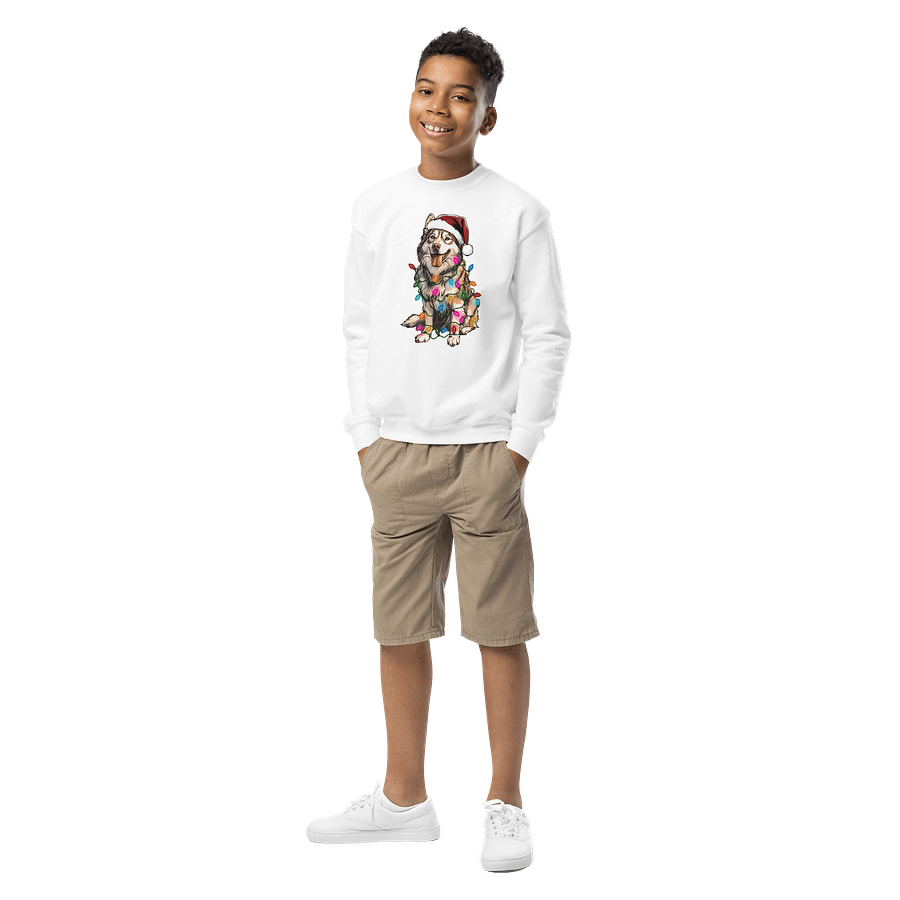 Funny Christmas Alaskan Malamute(Red) Youth Sweatshirt product image (6)