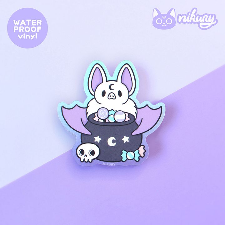 Holographic Matt Cauldron Bat Sticker product image (2)
