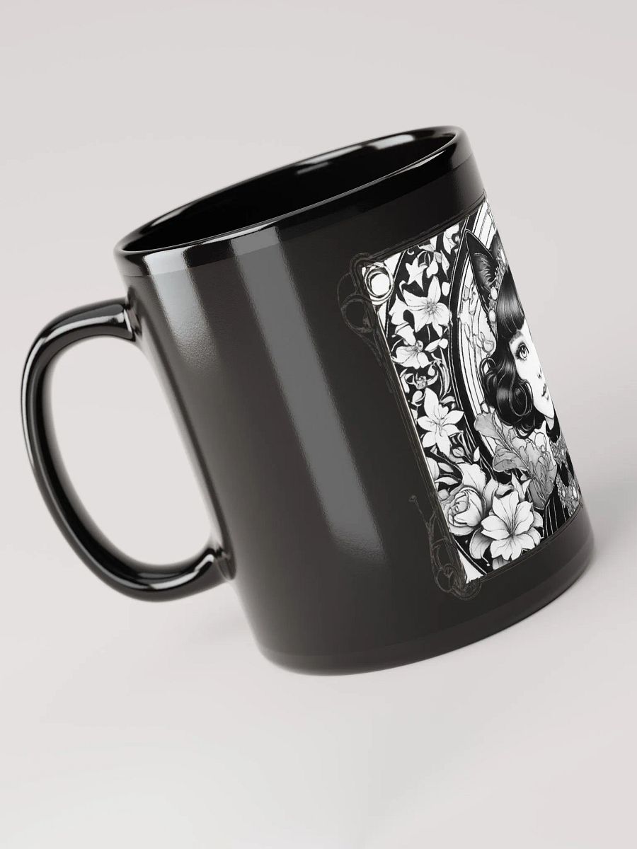 Whimsy, a cute Cat Woman - Black Glossy Mug product image (3)