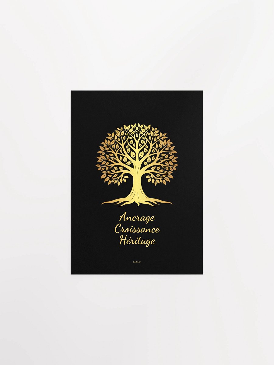 Poster Artistique Symbole Doré - Arbre de Vie - Cadeau Déco Symbolique product image (1)
