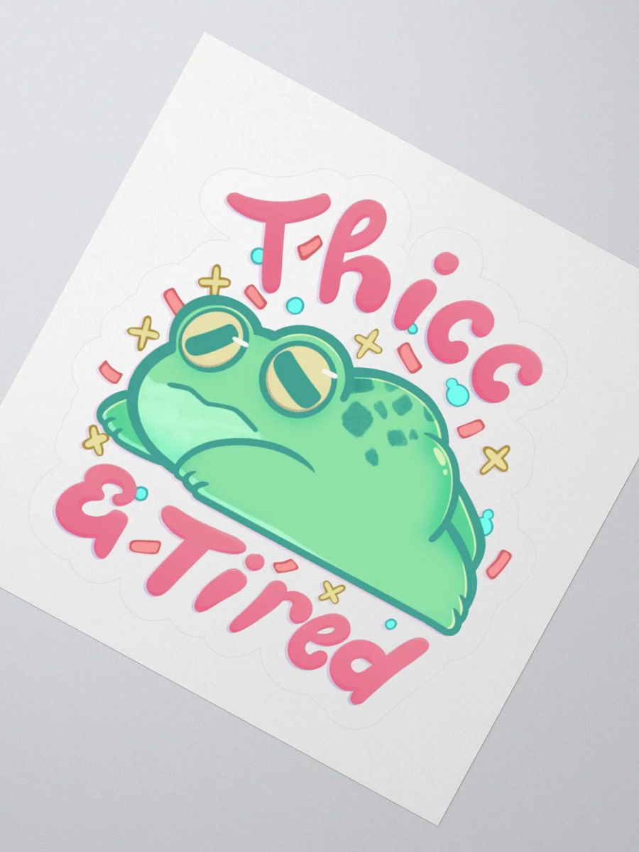 Thicc & Tired Sticker Sheet product image (2)