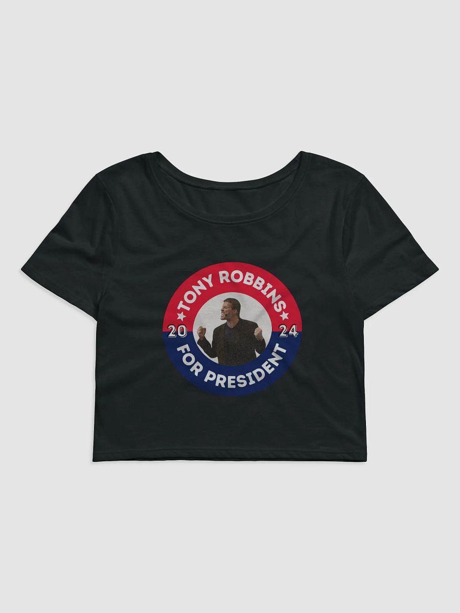 Tony Robbins for President 2024 Campaign Button Bella+Canvas Women's Crop Baby Tee product image (1)