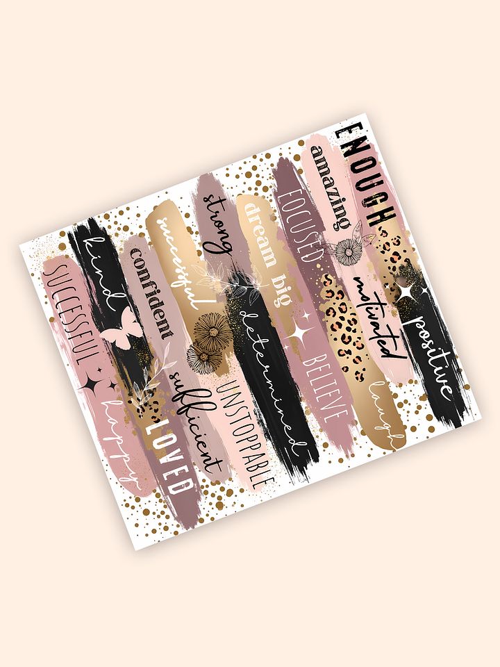 Positive Affirmations Motivational Tumbler Wrap product image (2)