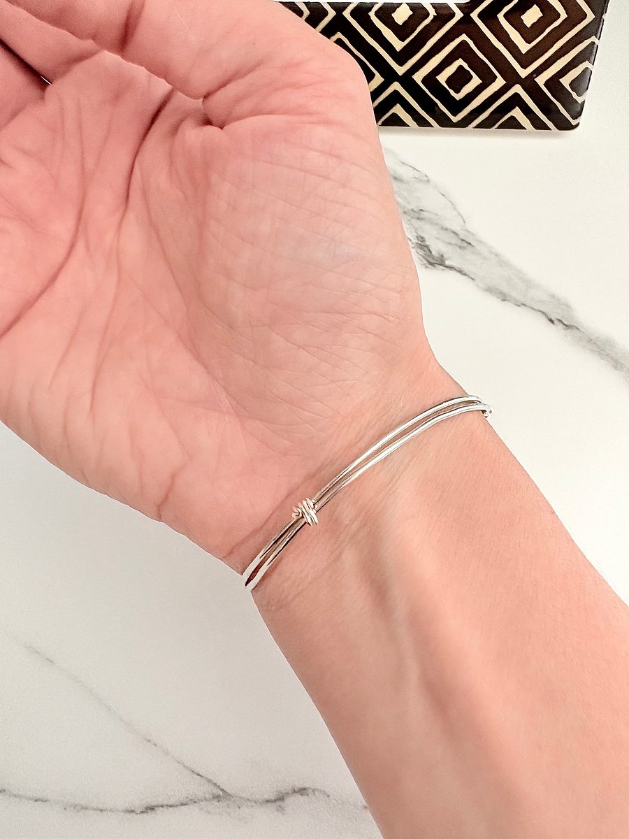 Ocean Whispers Wire-Wrapped Sea Glass Bracelet | Handmade 6.75" Coastal Charm by Monique Faella Designs™ | MFD-00075 product image (4)