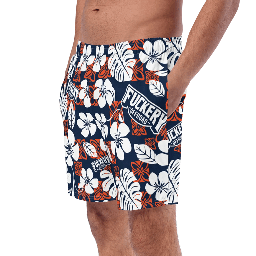 Fuckery Offroad Mens Hawaiian Shorts - Blue/Orange product image (10)