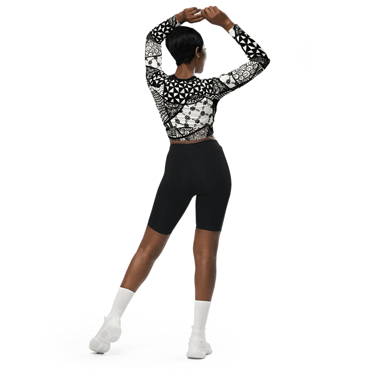Eclectic Monochrome Vibes Crop Top product image (2)