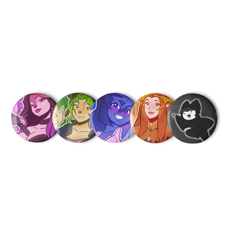 Critical Role Character Collection Feat. YeOldHermit Pin Button Set product image (4)