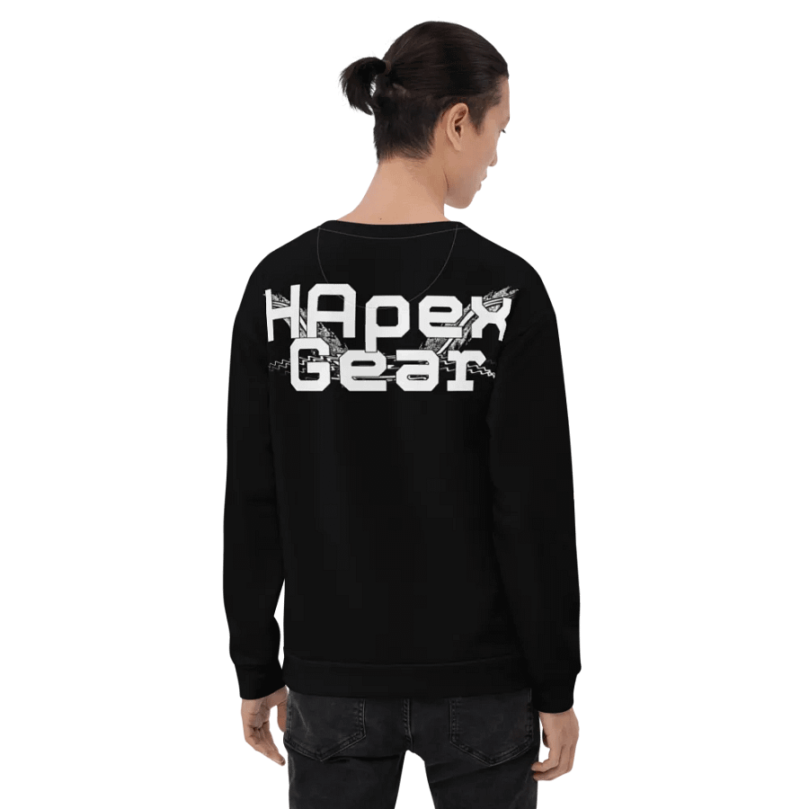 White HApex Gear White Logo Cancer Awareness Orange Ribbon. Black Recycled Unisex Sweatshirt product image (10)
