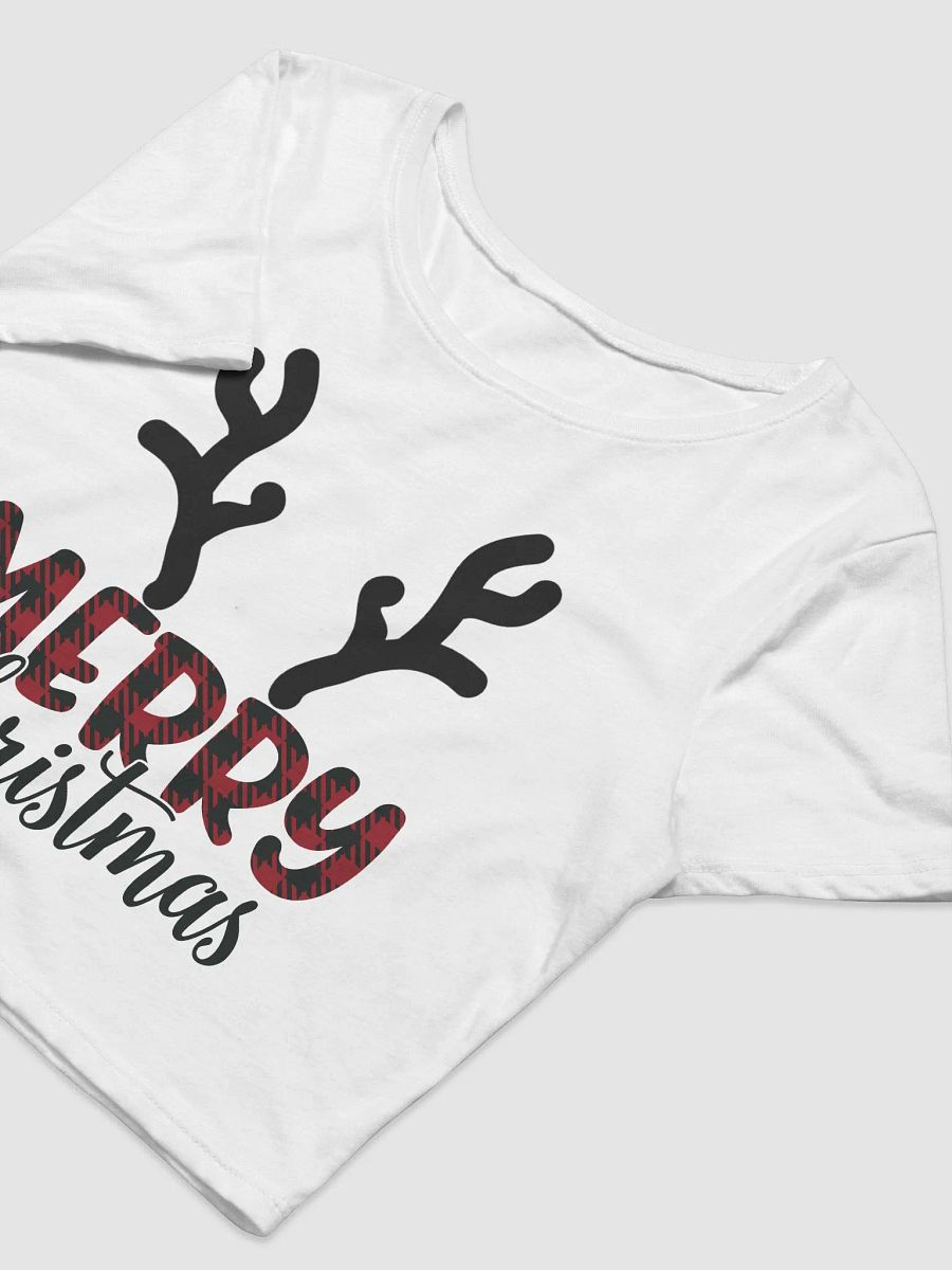 Merry Christmas Antler Cropped Tee product image (5)