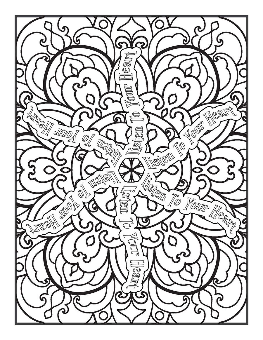 Art and Inspiration Positive Messages and Inspiration Coloring Book For Adults and Teens product image (2)