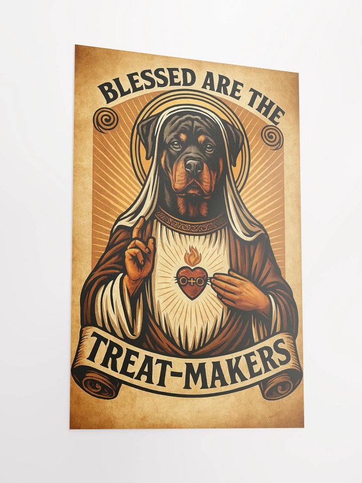 Rottweiler Blessed Are The Treat-Makers Poster product image (2)