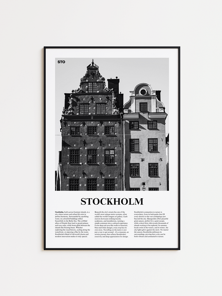 Stockholm 01 Newspaper Poster product image (1)