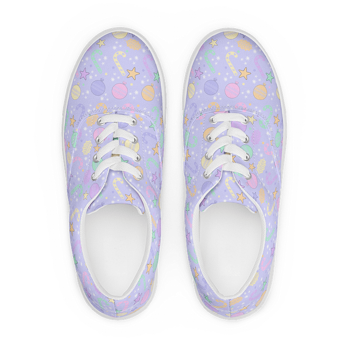 Christmas Pastel Lace-Up Canvas Shoes product image (1)