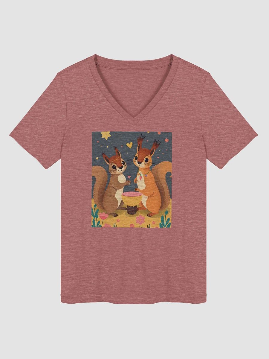 Whimsical Love Squirrels V-Neck Tee product image (1)