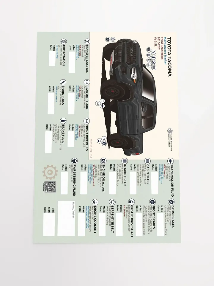 3RD GEN MAINTENANCE TRACKER V1.2 - Black product image (2)