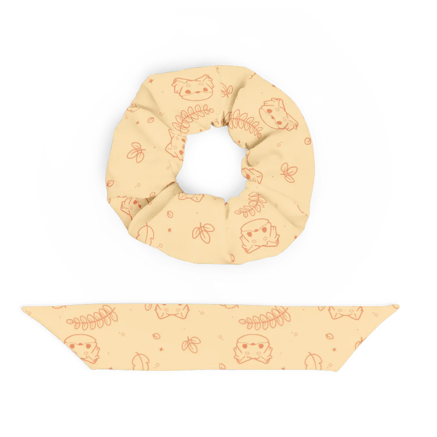 Orange recycled scrunchie | Woodland frens product image (5)