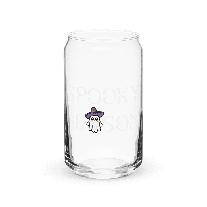 Spooky Season Sombrero Ghost 16oz Can-Shaped Drinking Glass product image (1)